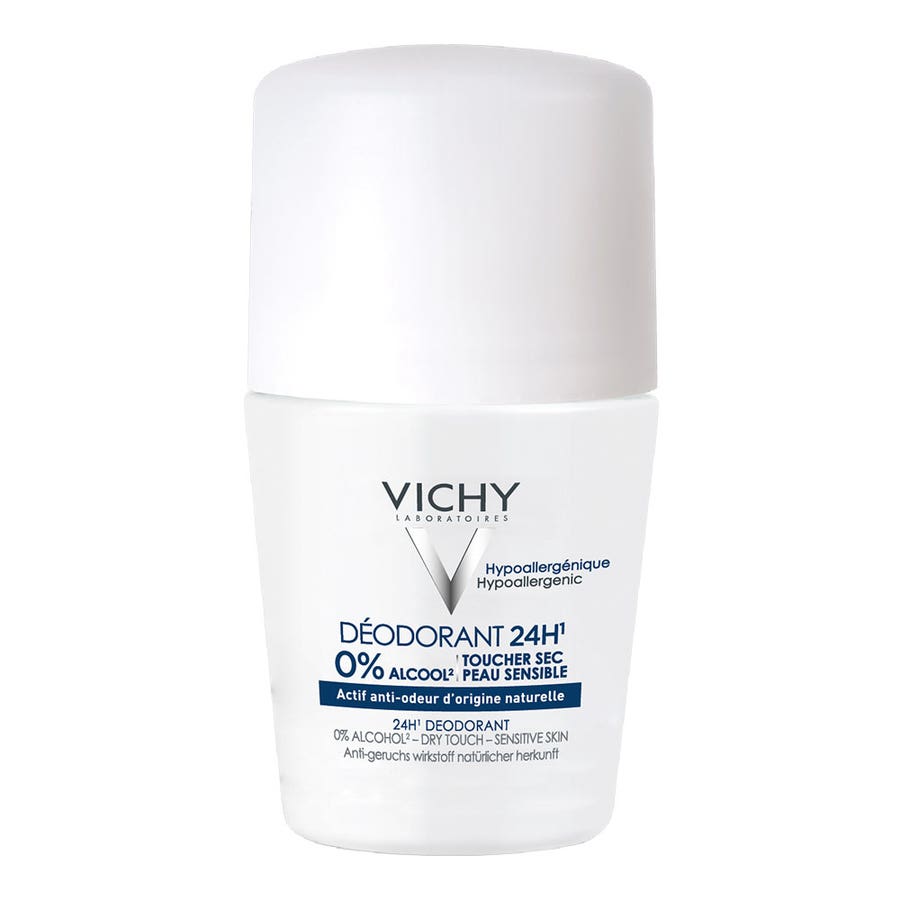 Vichy Deodorants 24h Dry Touch Roll-on Sensitive skin 50ml (1.69fl oz)