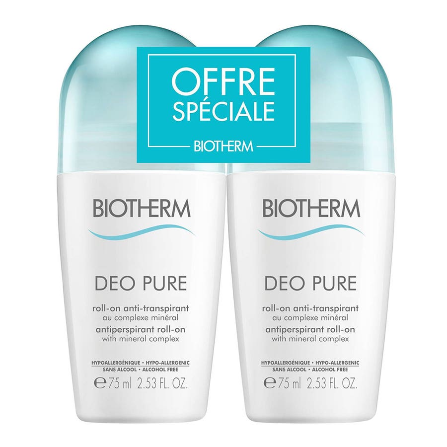 Biotherm Deo Pure Deo Pure Roll-on Anti-transpirant 2x 75ml (2.53fl oz)