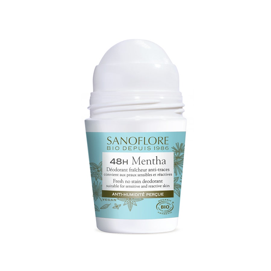 Sanoflore Deodorants 48h Organic Roll-On Mentha femme et homme 50ml (1.69fl oz)