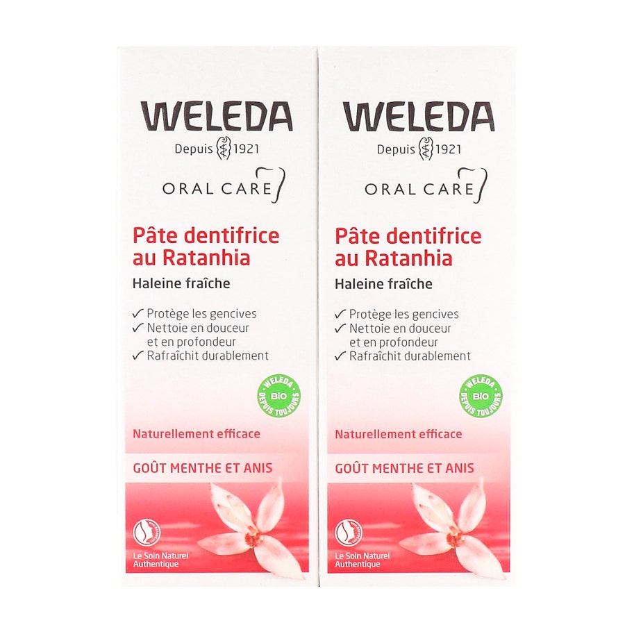 Weleda Ratanhia Toothpaste Duo 75ml (2.53fl oz) x2