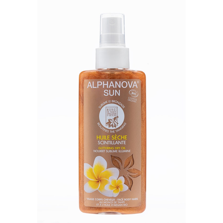 Alphanova Sun Glittering Dry Oil Monoi And Organic Argan 125ml (4,22fl oz)