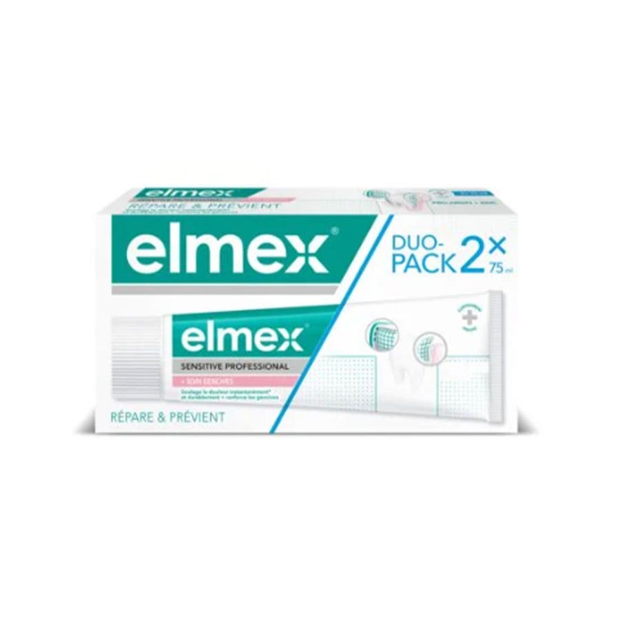 Elmex Sensitive Toothpaste Gum Care Professional 75ml x2 (2.53fl oz x2)