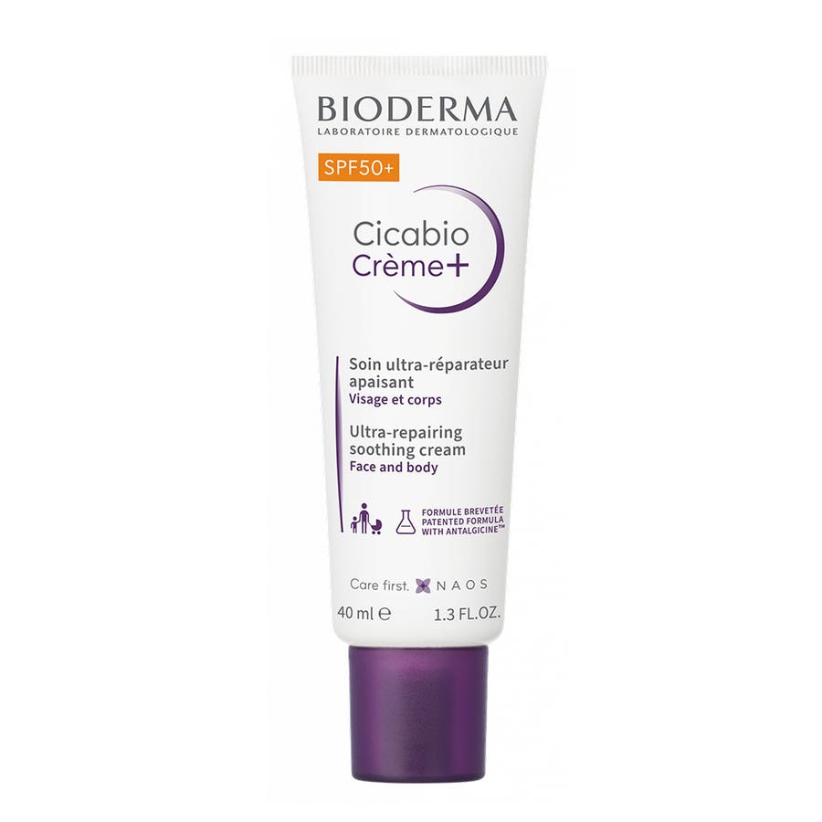 Bioderma Cicabio Creme+ Ultra-Repairing Soothing  Cream Spf50+ 40ml (1,35fl oz)