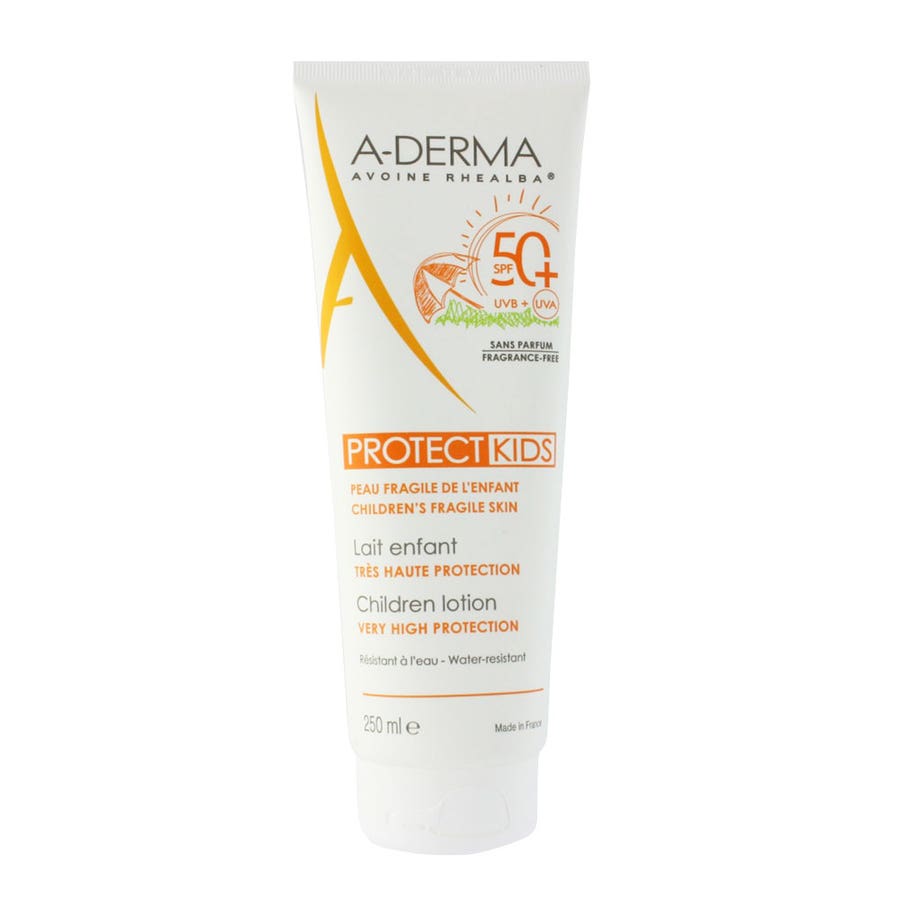 A-Derma Protect Kids Sun lotion Spf50+ Kids 250ml (8,45fl oz)