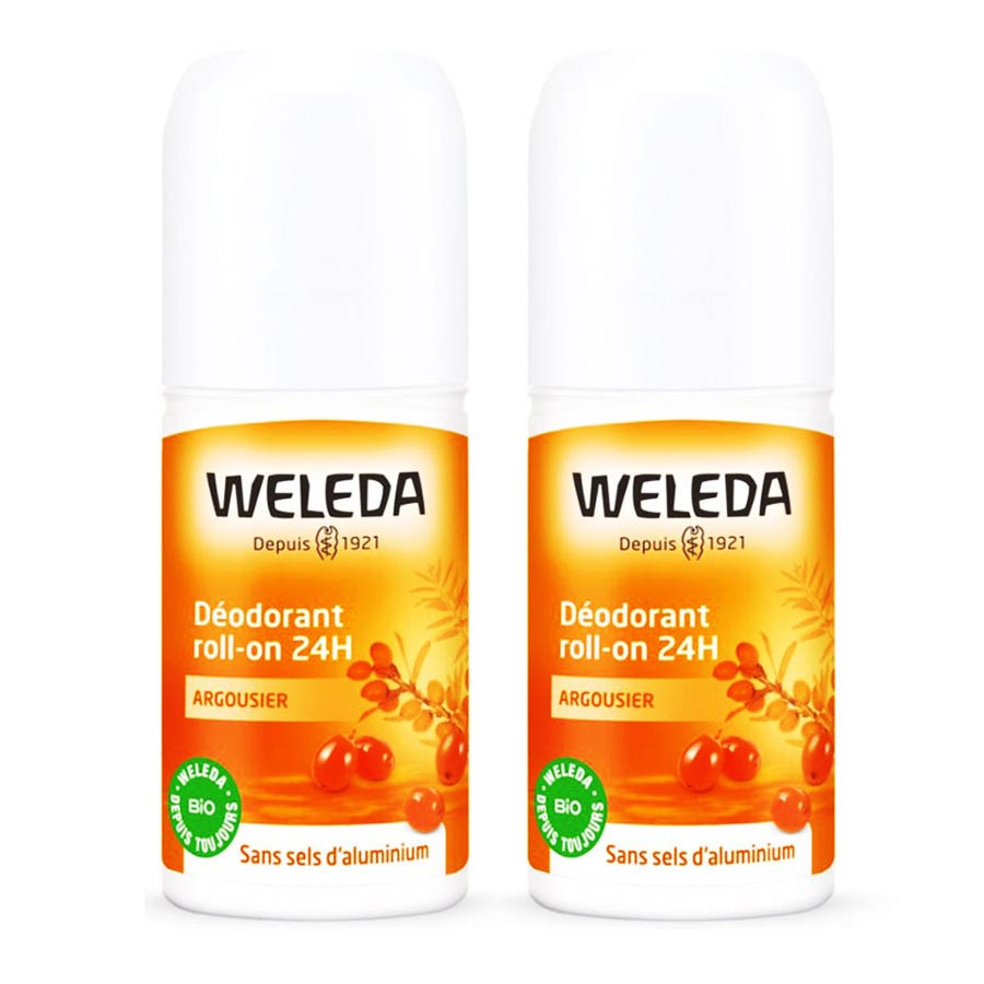 Weleda Argousier 24h Roll-on Deodorant 2x 50ml (1.69fl oz)