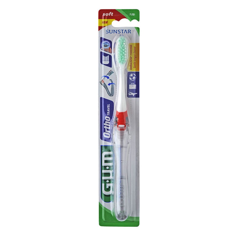 Gum Ortho Travel Ambulatory Toothbrush V-Cut