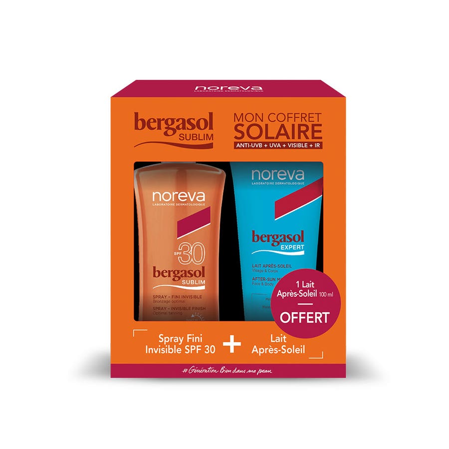 Bergasol Sublim Spf30 Suncare Spray 125ml + complimentary 100ml after-sun lotion 225ml