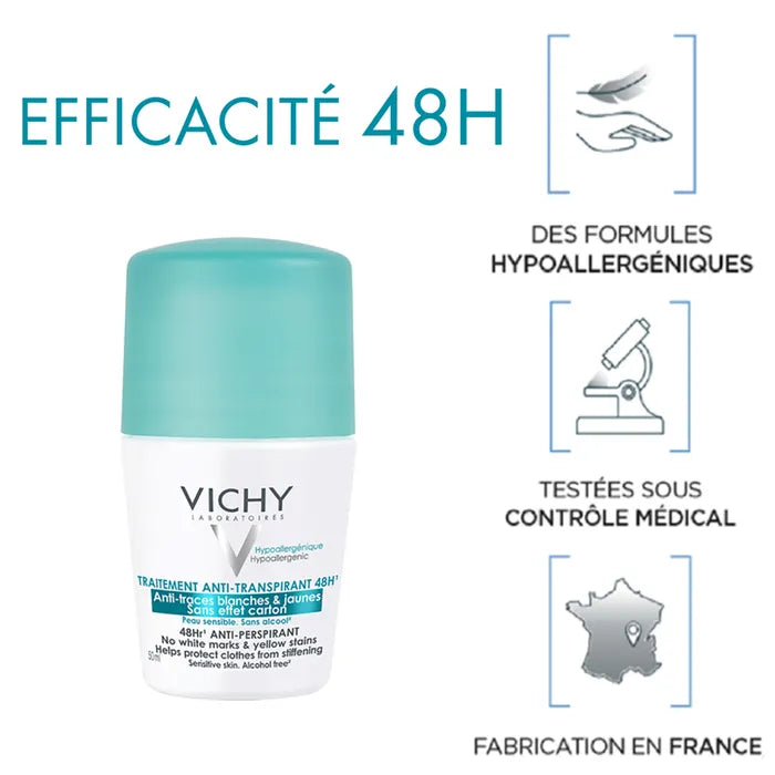 Vichy Deodorants 48H Anti Perspirant Deodorant Roll-on  50ml (1.69fl oz)