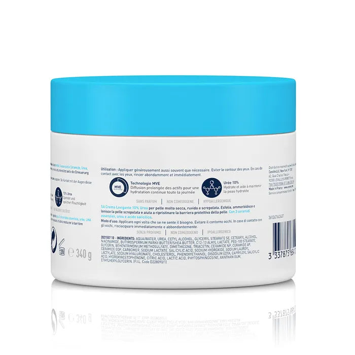 Anti-Roughness Cream 10% urea & Salicylic acid Dry Skin 340g Body SA Peaux Seches Cerave