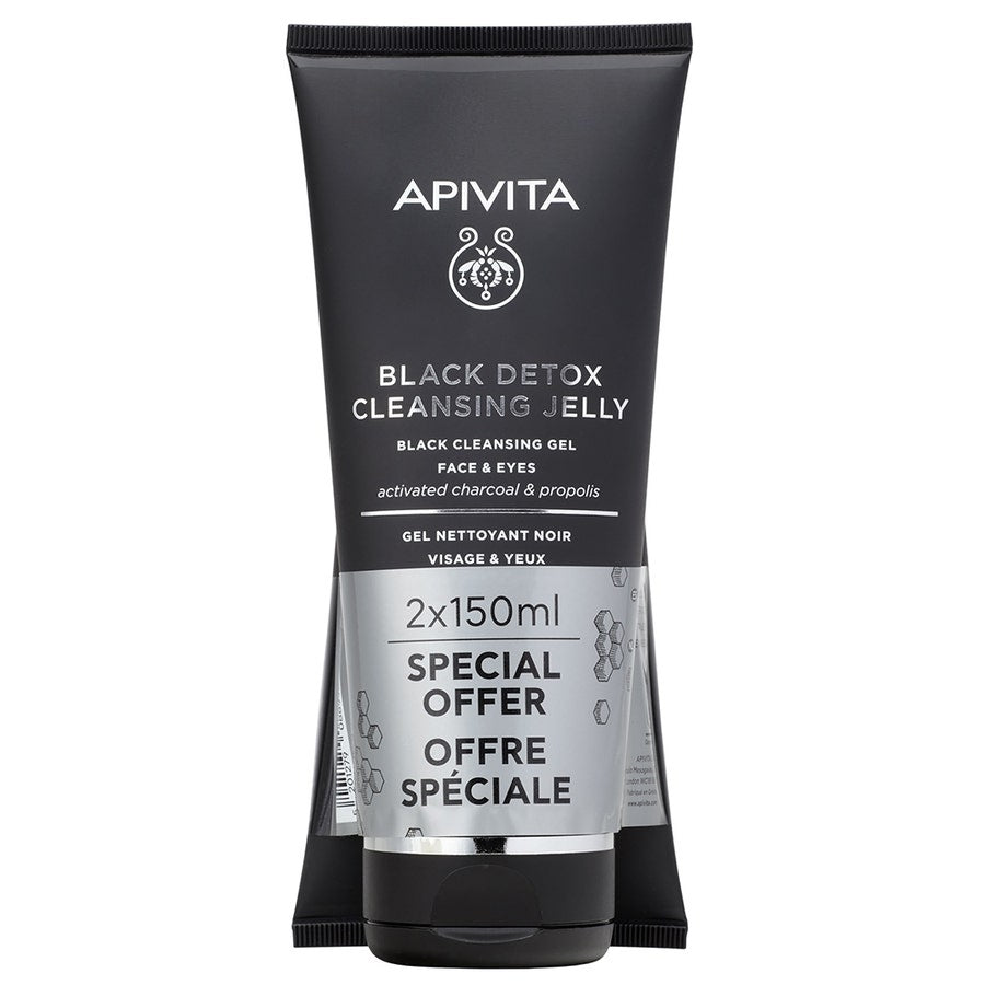 Face and Eyes Black Cleansing Gel 2x150ml Apivita