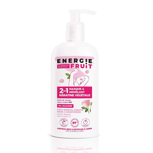 2in1 Organic Monoi, Rose & Argan Oil Masks 300ml Dry hair that is difficult to Smooth Energie Fruit
