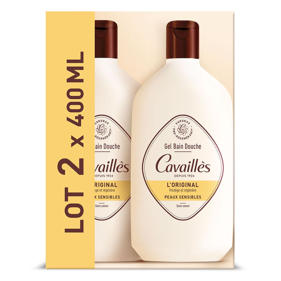 L'Original Bath & Shower Gel 2x400ml 800ml Sensitive Skin Rogé Cavaillès