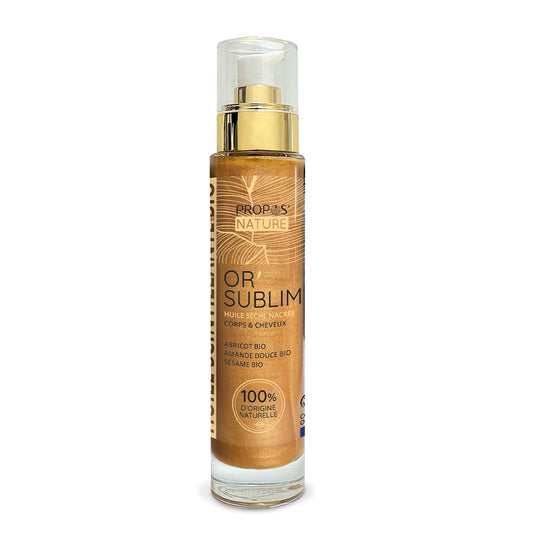 Or'Sublime organic shimmering oil 100ml Body & Hair Fleur d'Oranger Perfumes Propos'Nature