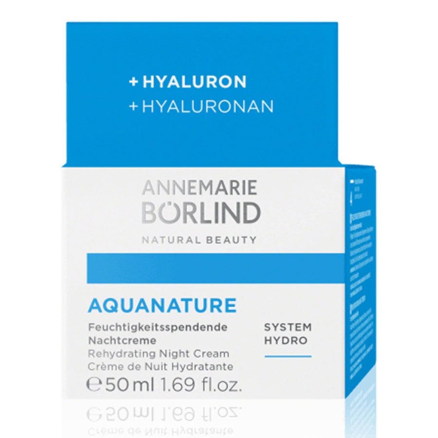 Hydrating Face Moisturizers Night Cream 50ml Aquanature Dehydrated Skin AnneMarie Börlind