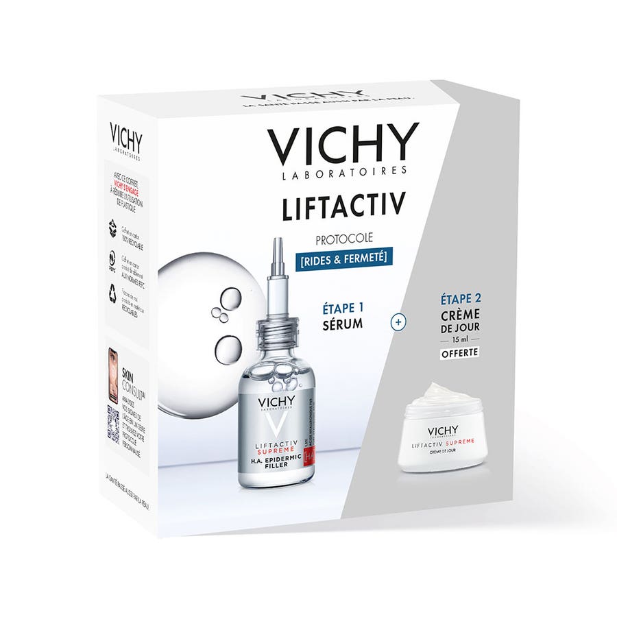 Protocole Anti-rides & Fermeté Sérum HA Filler 30ml + Mini Crème jour 15ml Offerte Liftactiv Supreme Vichy