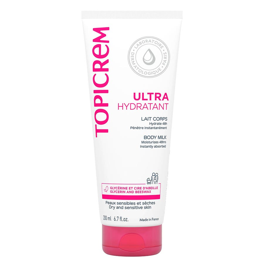 Ultra-moisturizing Body Milk 200ml Ultra-Hydratant Peaux Sensibles Et Seches Topicrem