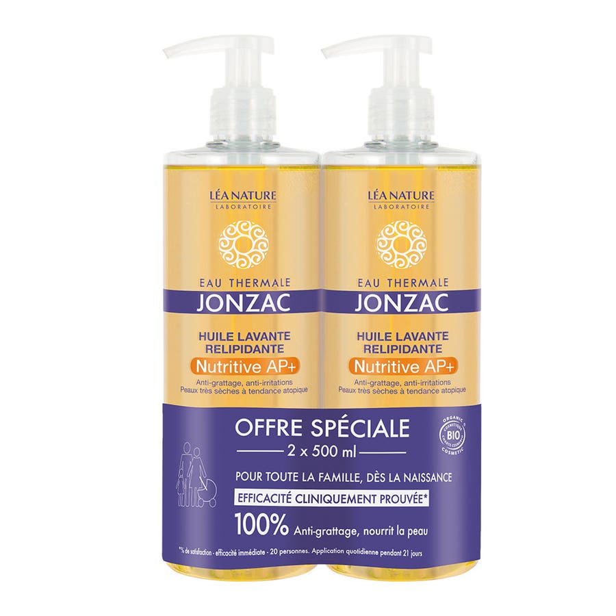 Eau thermale Jonzac Nutritive AP+ Cleansing Oil Cleansing 500ml x2 (16.91fl oz x2)