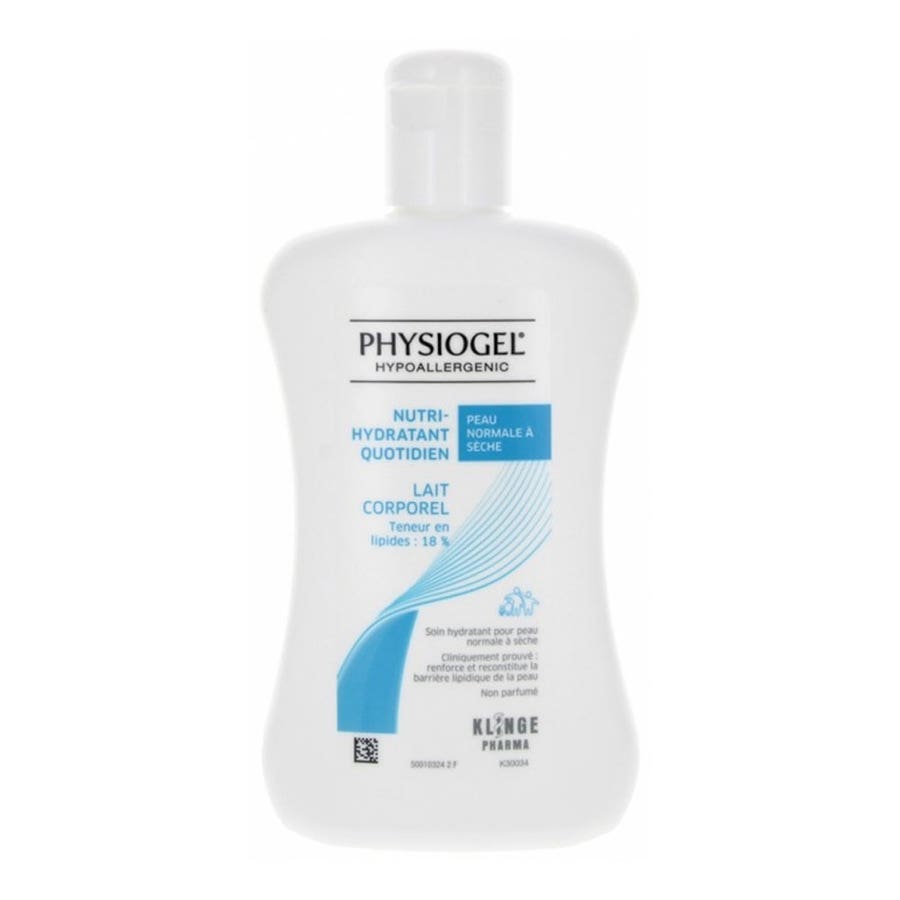 Nutri-hydrating Body Milk 200ml Physiogel Peaux normales à sèches Klinge Pharma