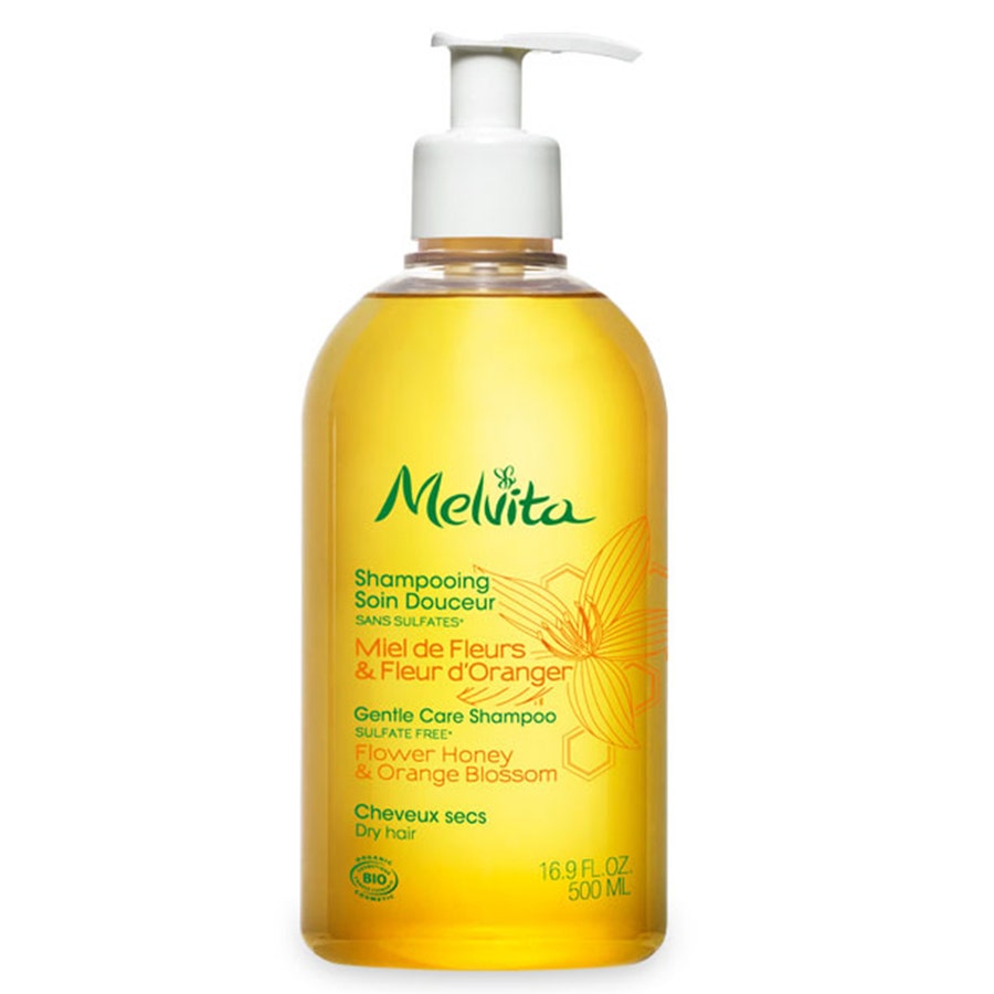 Gentle Care Shampoo Flower Honey & Orange Blossom Sulfate Free 500ml Melvita