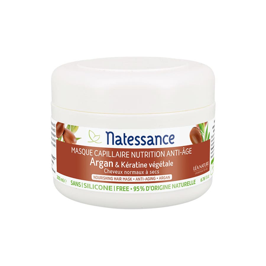 Natessance Masque Argan Et Keratine Vegetale 200ml Argan Natessance