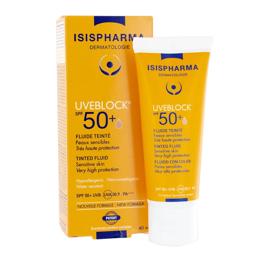 Fluid Tint Spf50+ Sensitive Skin 40ml Uveblock Isispharma