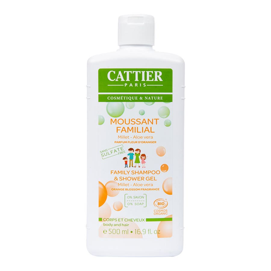 Cattier Family Shampoo & Shower Gel Aloe Vera 500ml (16.91fl oz)