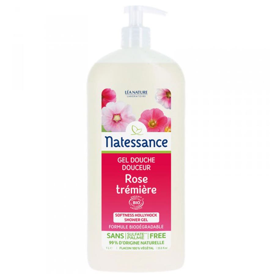 Gentle Rose Shower Gel 1l Natessance