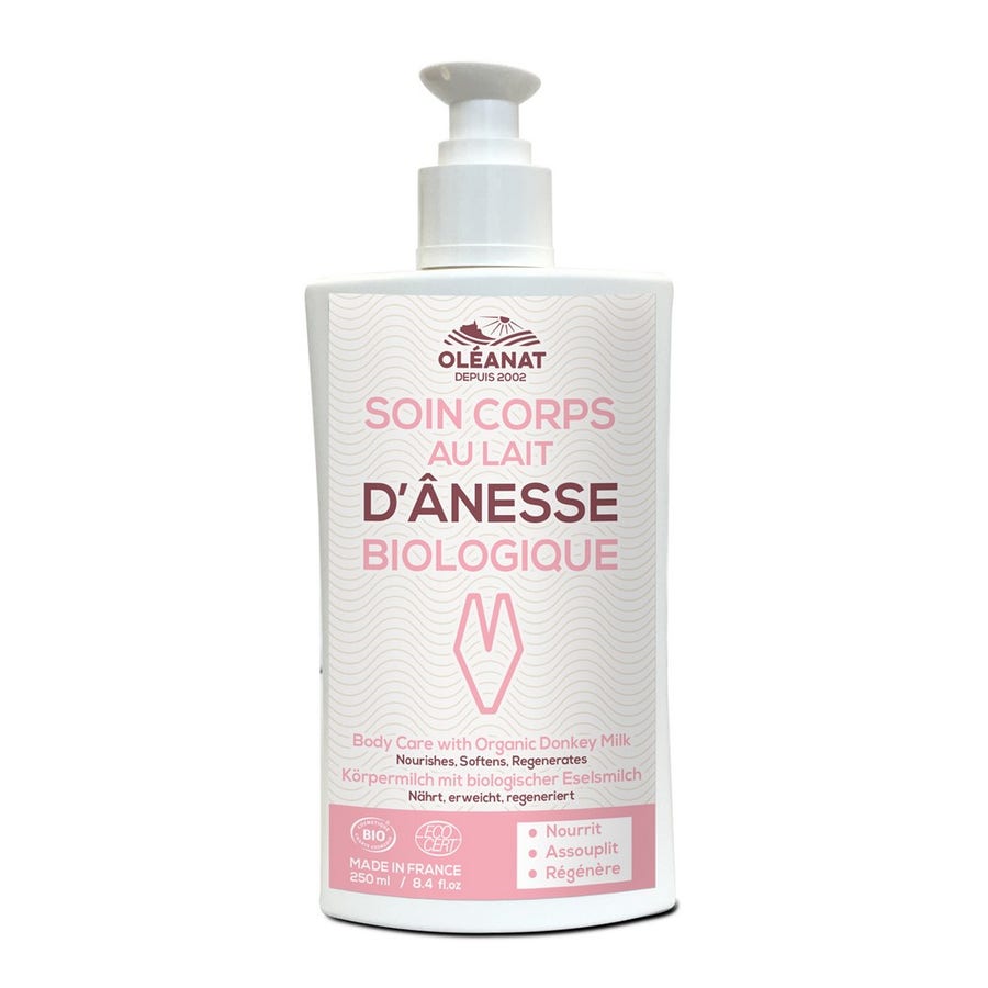 Body Milk With Organic Ass' S Milk 250ml Soins Douceur d'Antan Au Lait D'anesse Bio Oleanat