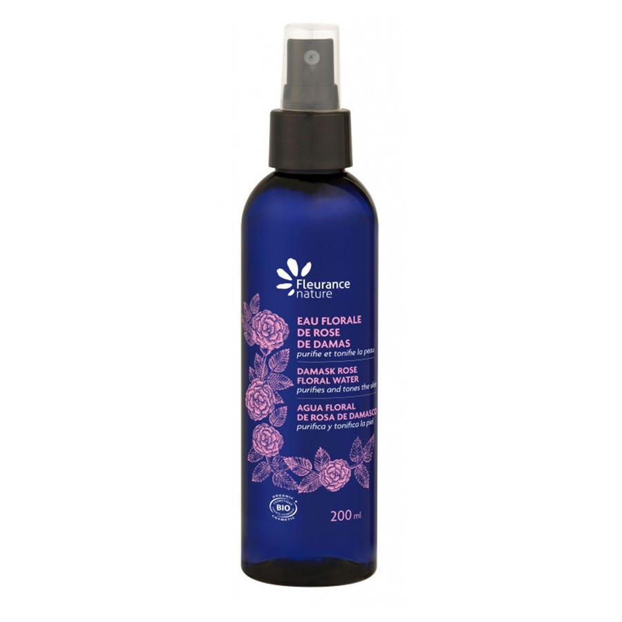 ORGANIC DAMASK ROSE FLORAL WATER 200ml Fleurance Nature