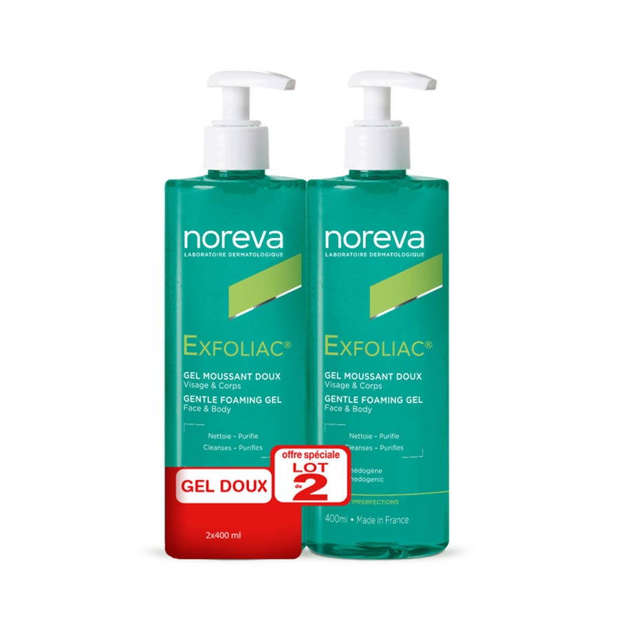 Foaming Gel 2X400ML Exfoliac Noreva