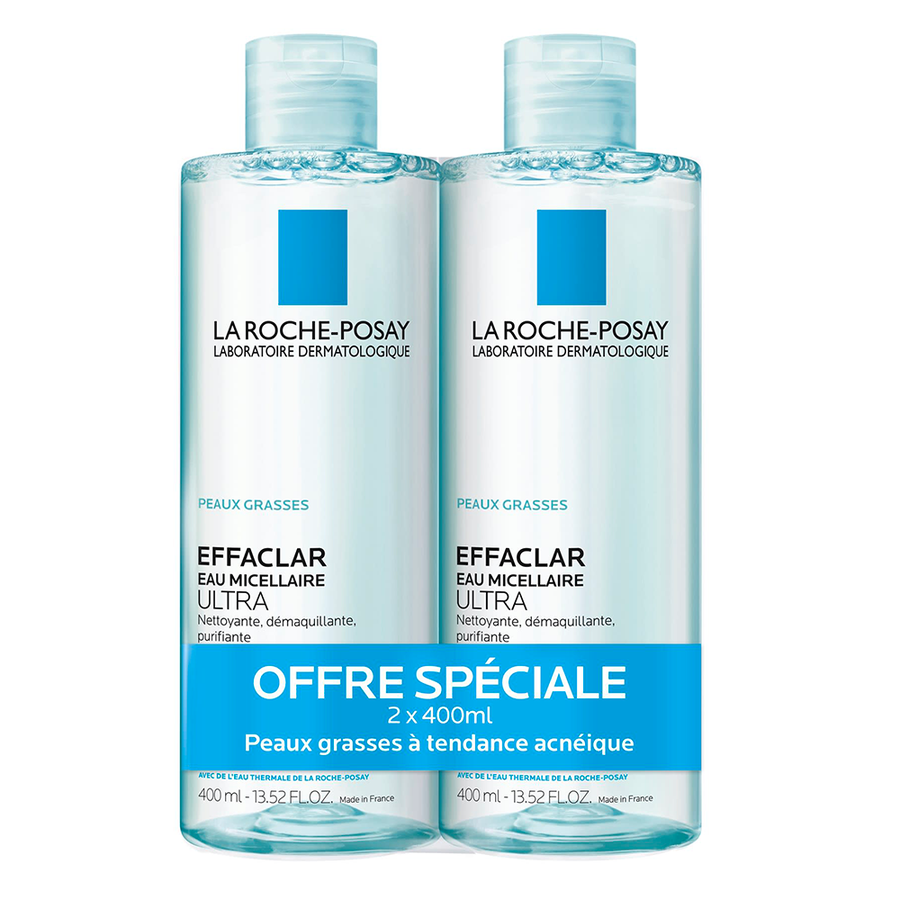 Effaclar Purifying Micellar Water 2x400ml Effaclar Peaux Grasses La Roche-Posay