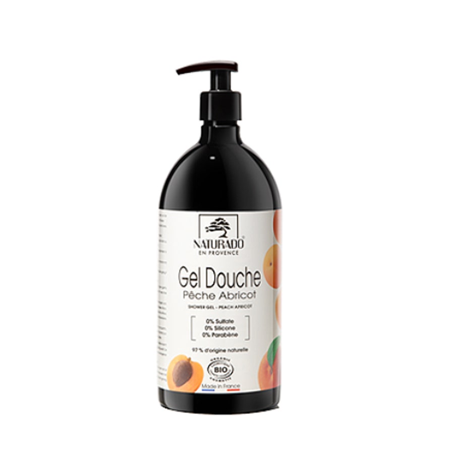 Gourmand Peche Abricot Organic Shower Gel 1l Naturado