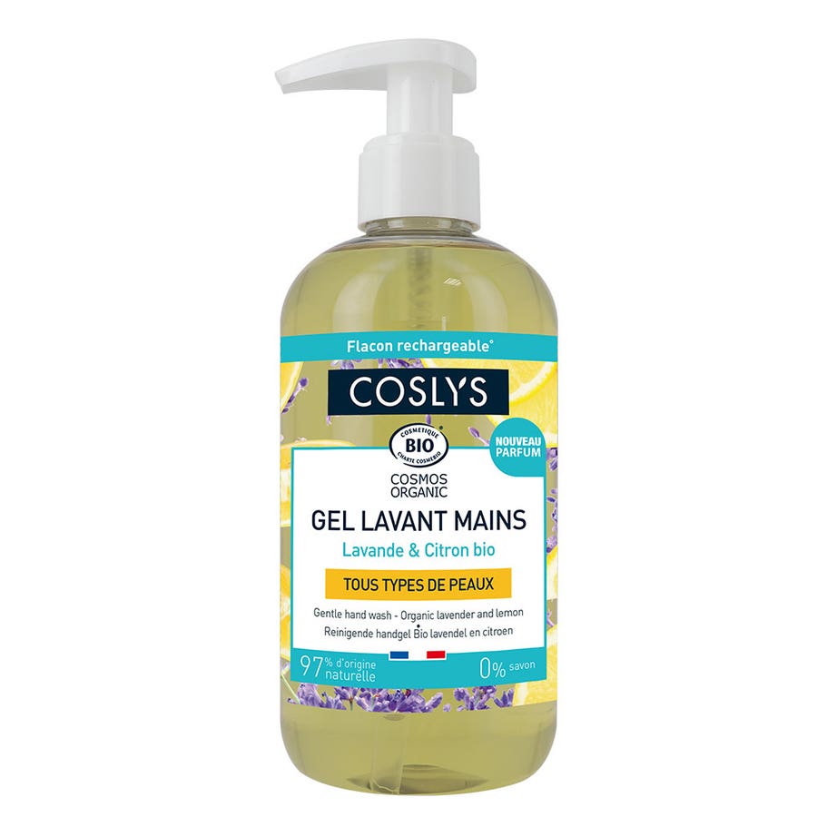 Organic hand washing Gel 300ml Lavender and Lemon Coslys