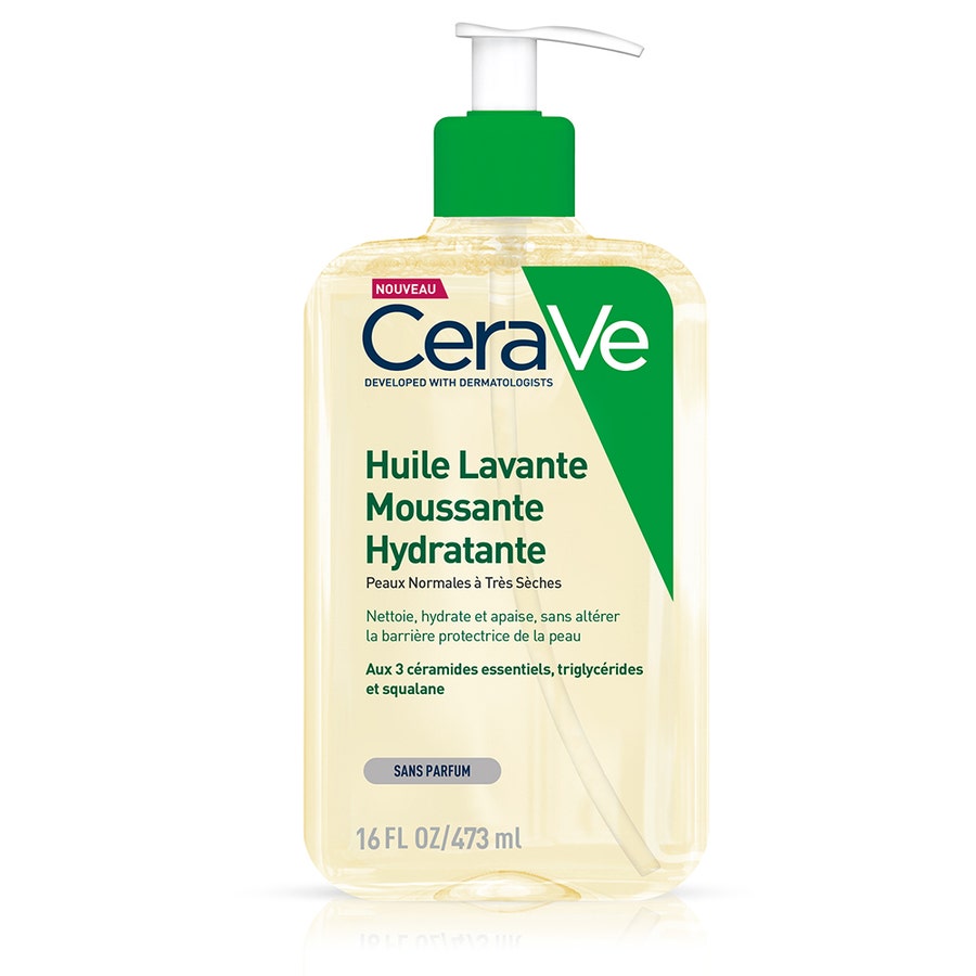 Moisturizing Foaming Cleansing Oil 473ml Cleanse Corps peaux normales à très sèches Cerave