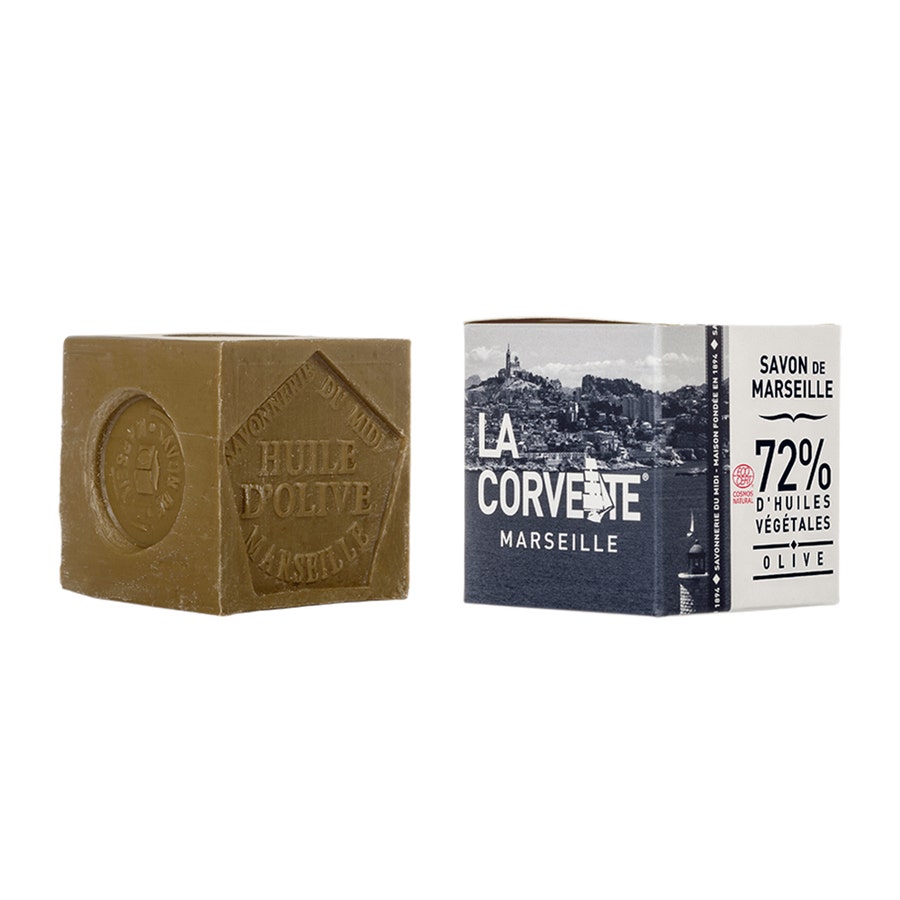 Cube of OLIVE Marseille Soaps 200g La Corvette