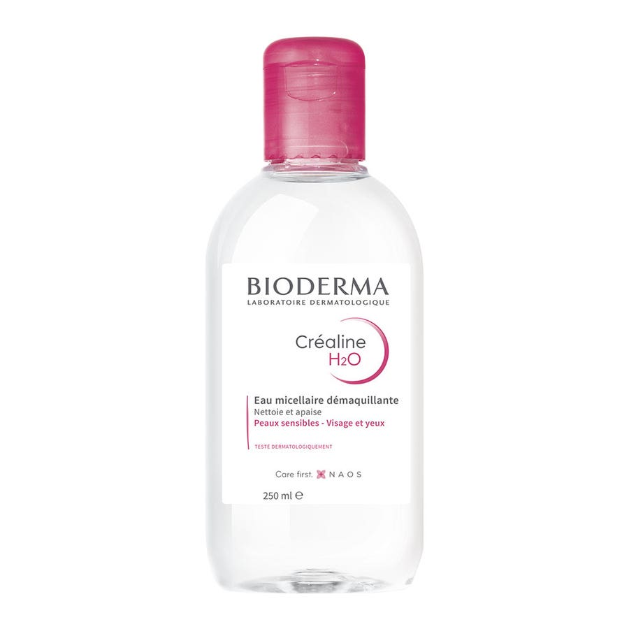 Make-up removing Micellar Solution H2O 250ml Crealine Peaux Sensibles Bioderma