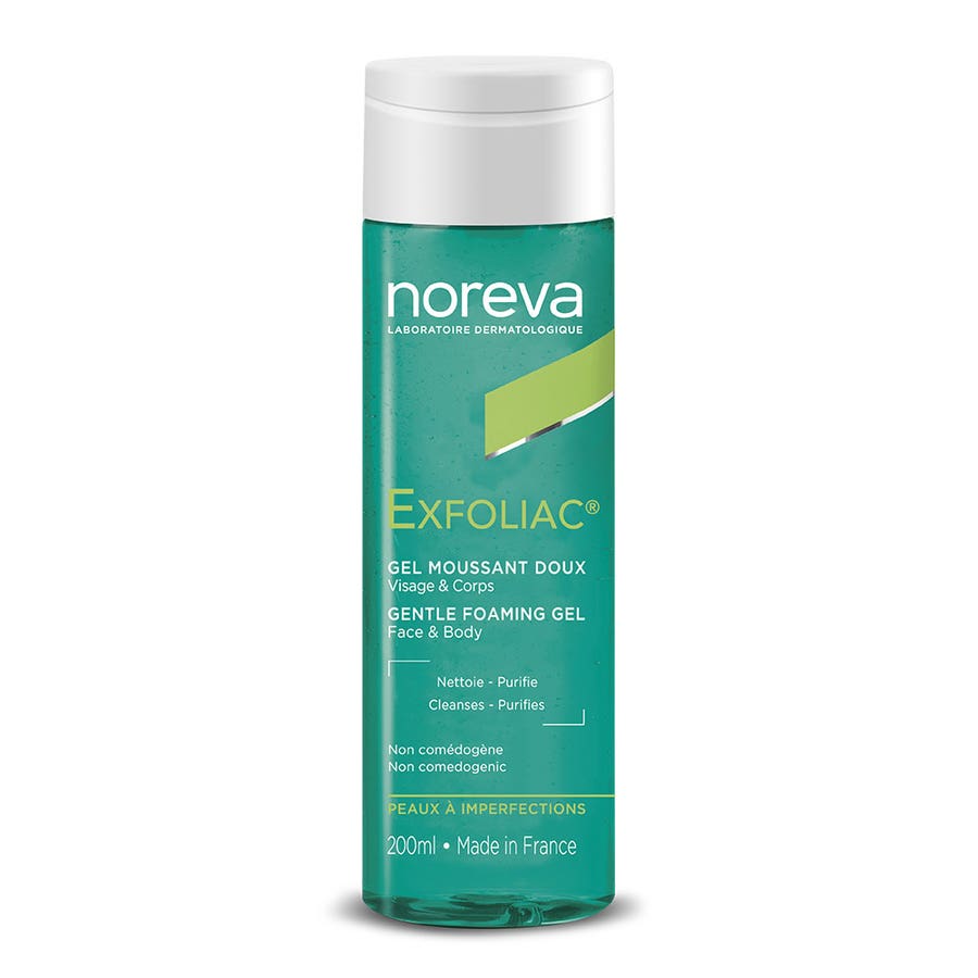 Gentle Foaming Gel Face & Body 200ml Exfoliac Noreva