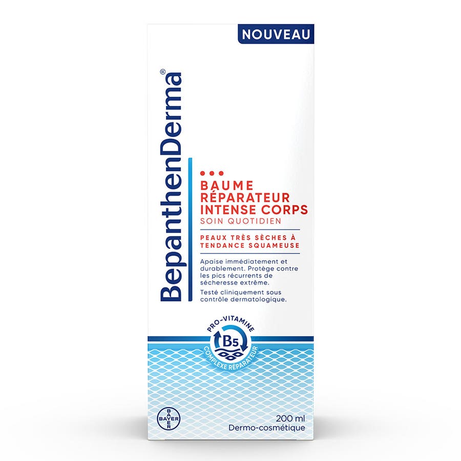 Intense Repairing Body Balm Tube 200ml Derma Peaux Très Sèches à Tendance Squameuse Bepanthen